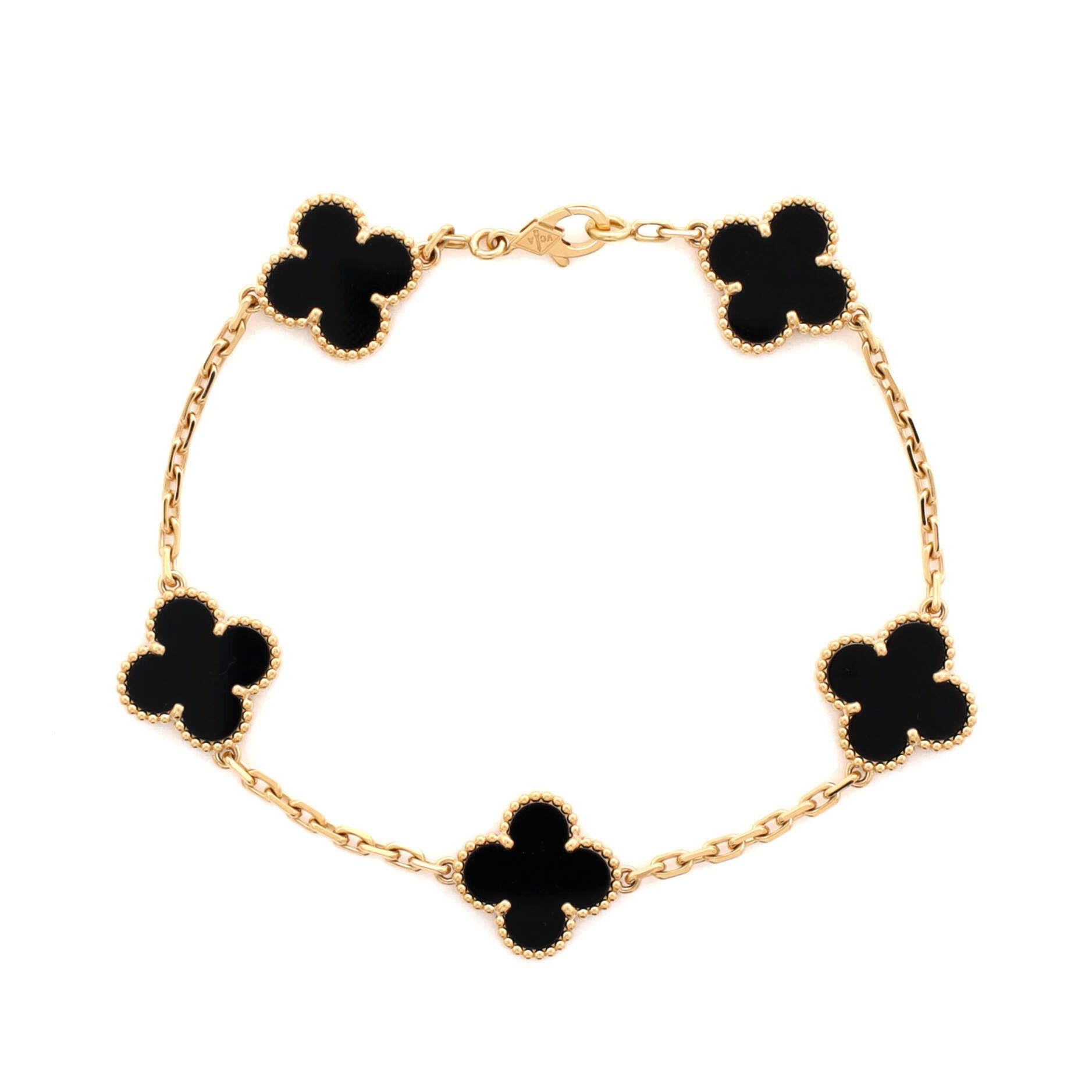 Van Cleef & Arpels Vintage Alhambra 5 Motifs Bracelet Size ONE SIZE - 1 Thumbnail