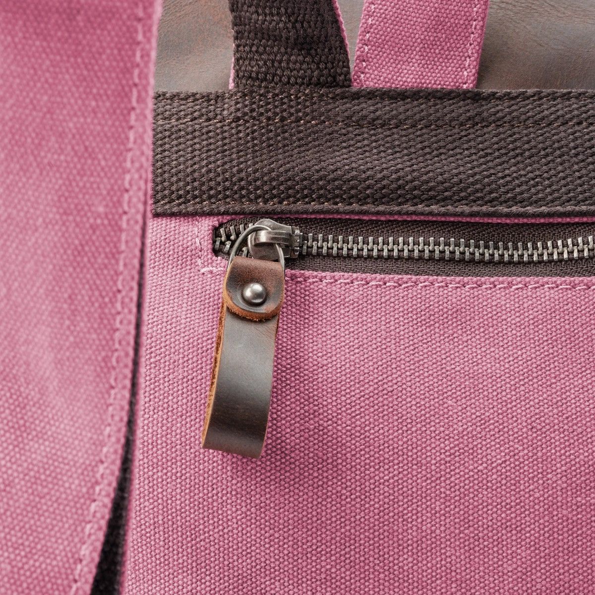 Other Vintage-Style Pink Leather & Canvas Backpack Size ONE SIZE - 3 Thumbnail