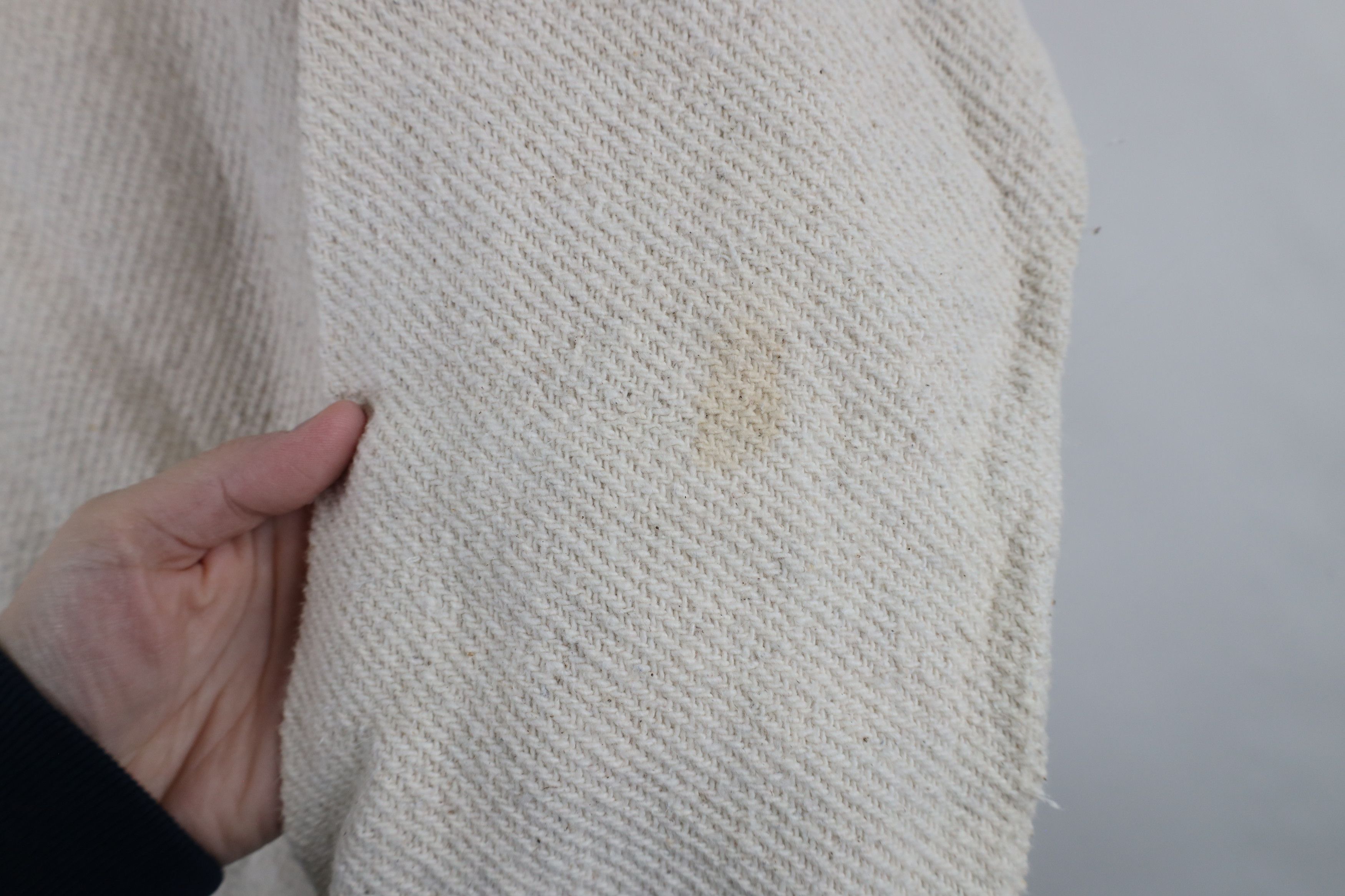 Vintage Vintage 90s Streetwear Drug Rug Hoodie Sweatshirt Cream Size L / US 10 / IT 46 - 4 Thumbnail