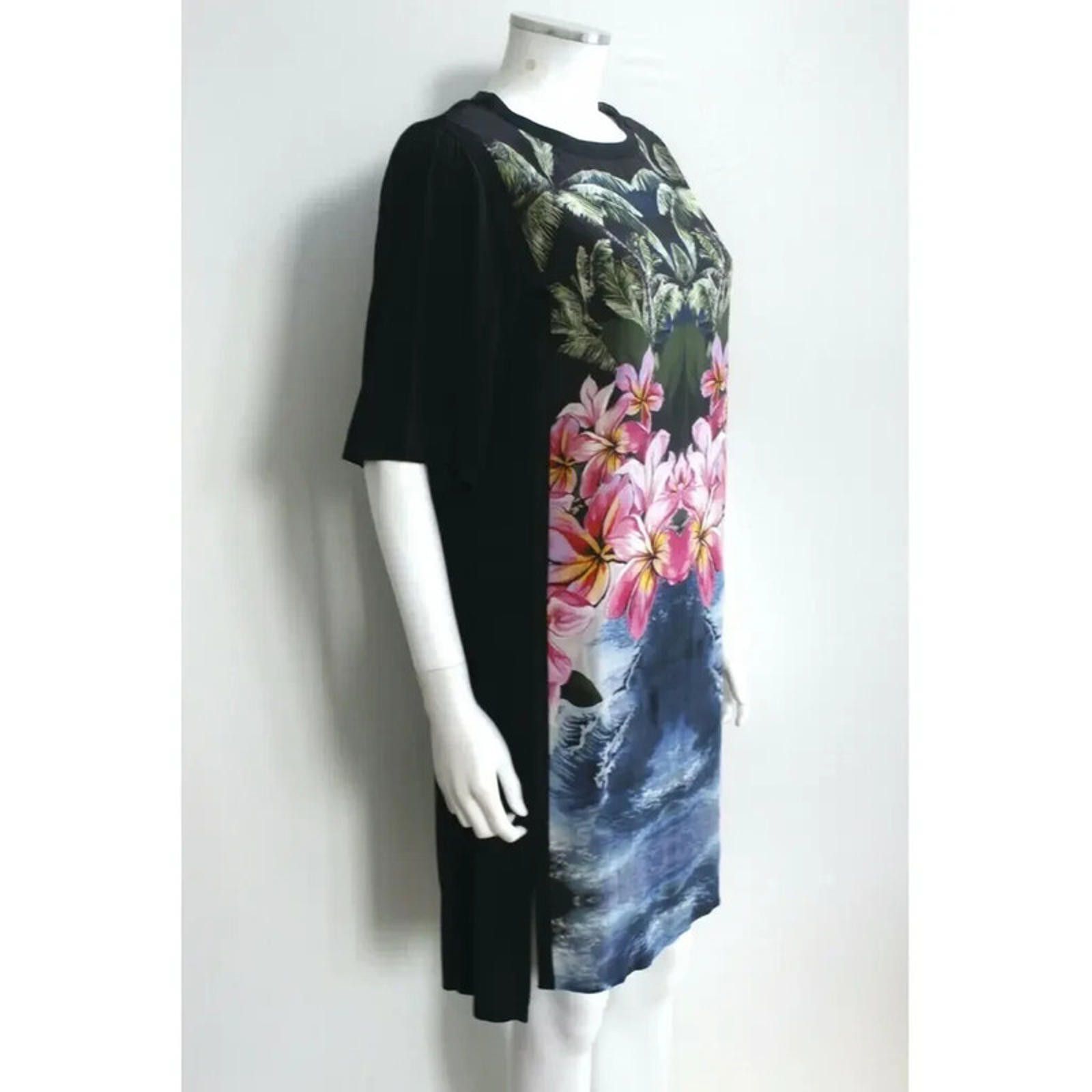 Stella McCartney Stella McCartney Hawaiian black silk Shift dress 38 uk 6 - 8 Size S / US 4 / IT 40 - 2 Thumbnail