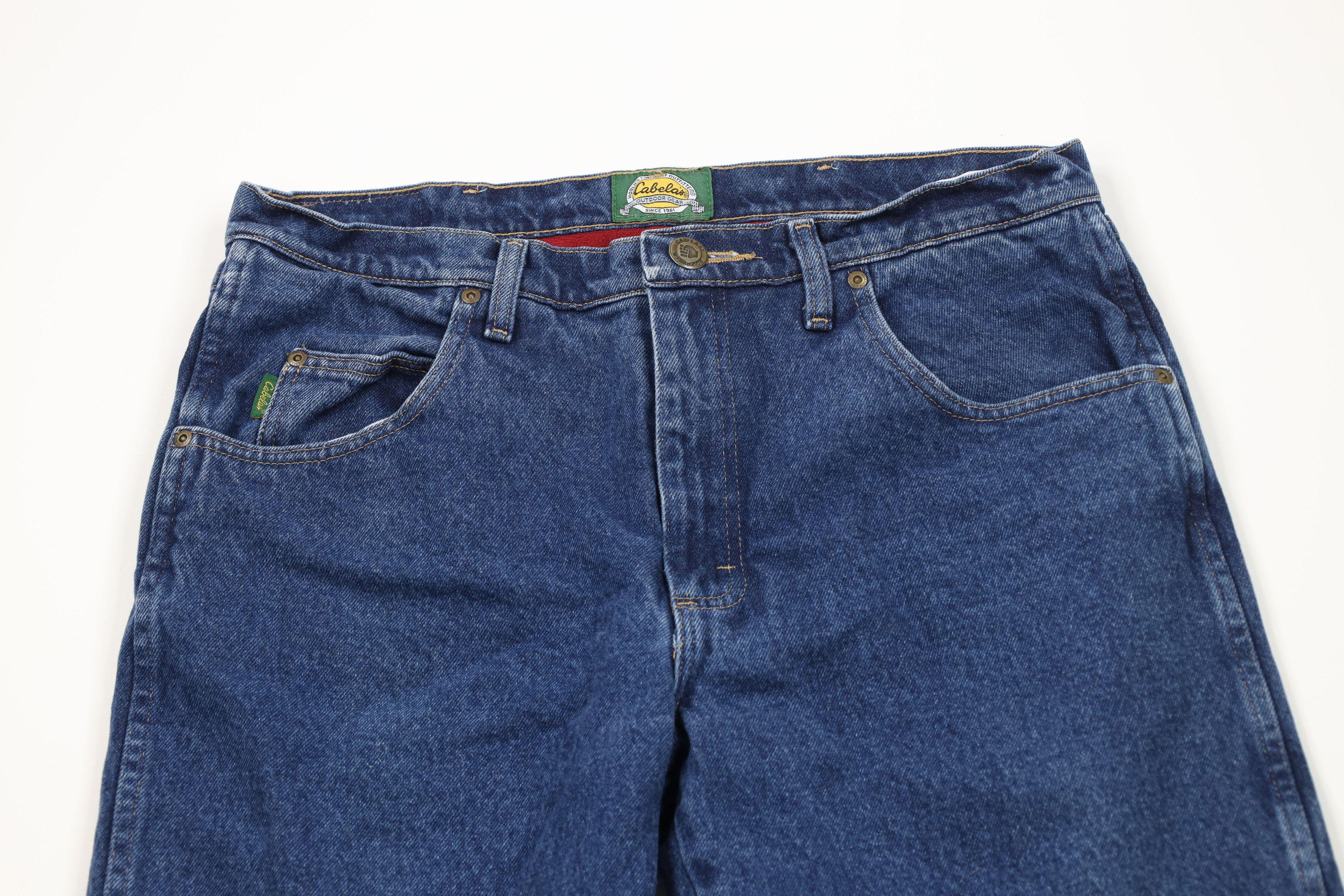 Cabelas Vintage Cabelas Heavyweight Fleece Lined Straight Leg Jeans Size US 34 / EU 50 - 3 Thumbnail