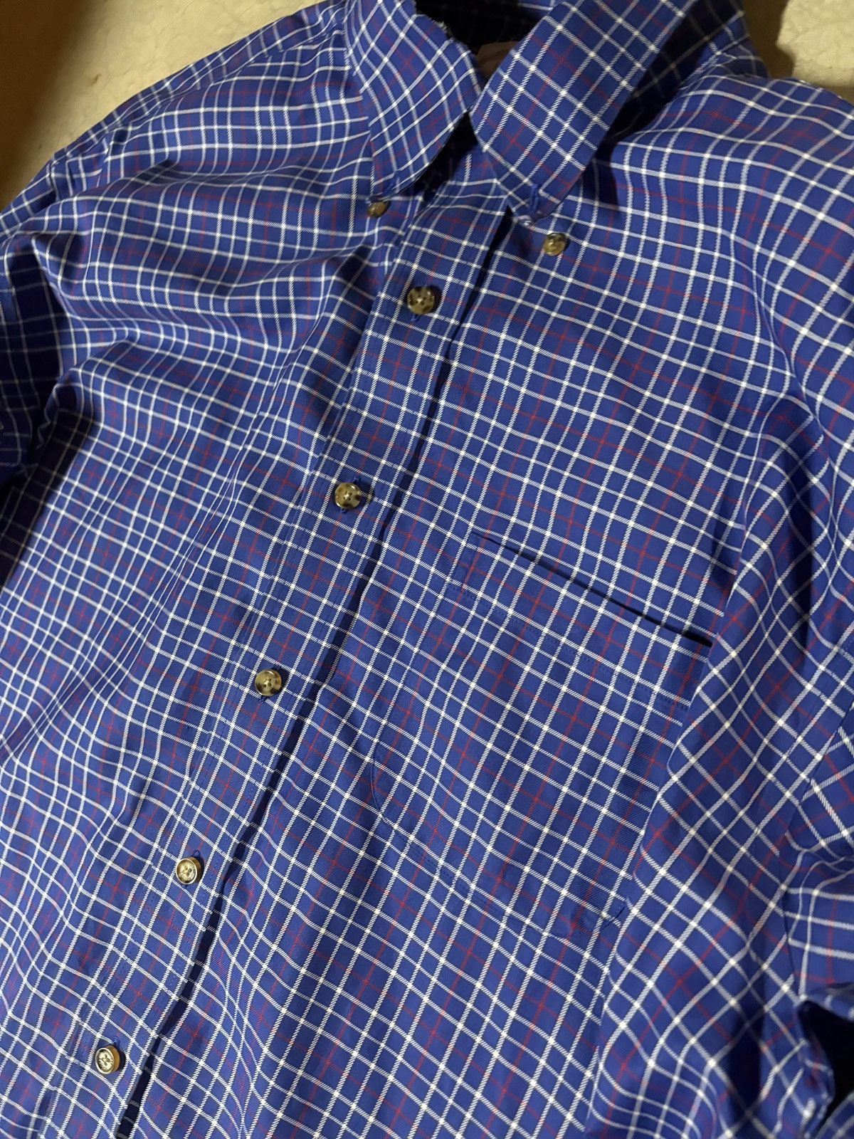 Brooks Brothers Vintage 00’s Brooks Brothers Long Sleeve Shirt Blue Plaid Size US L / EU 52-54 / 3 - 2 Thumbnail