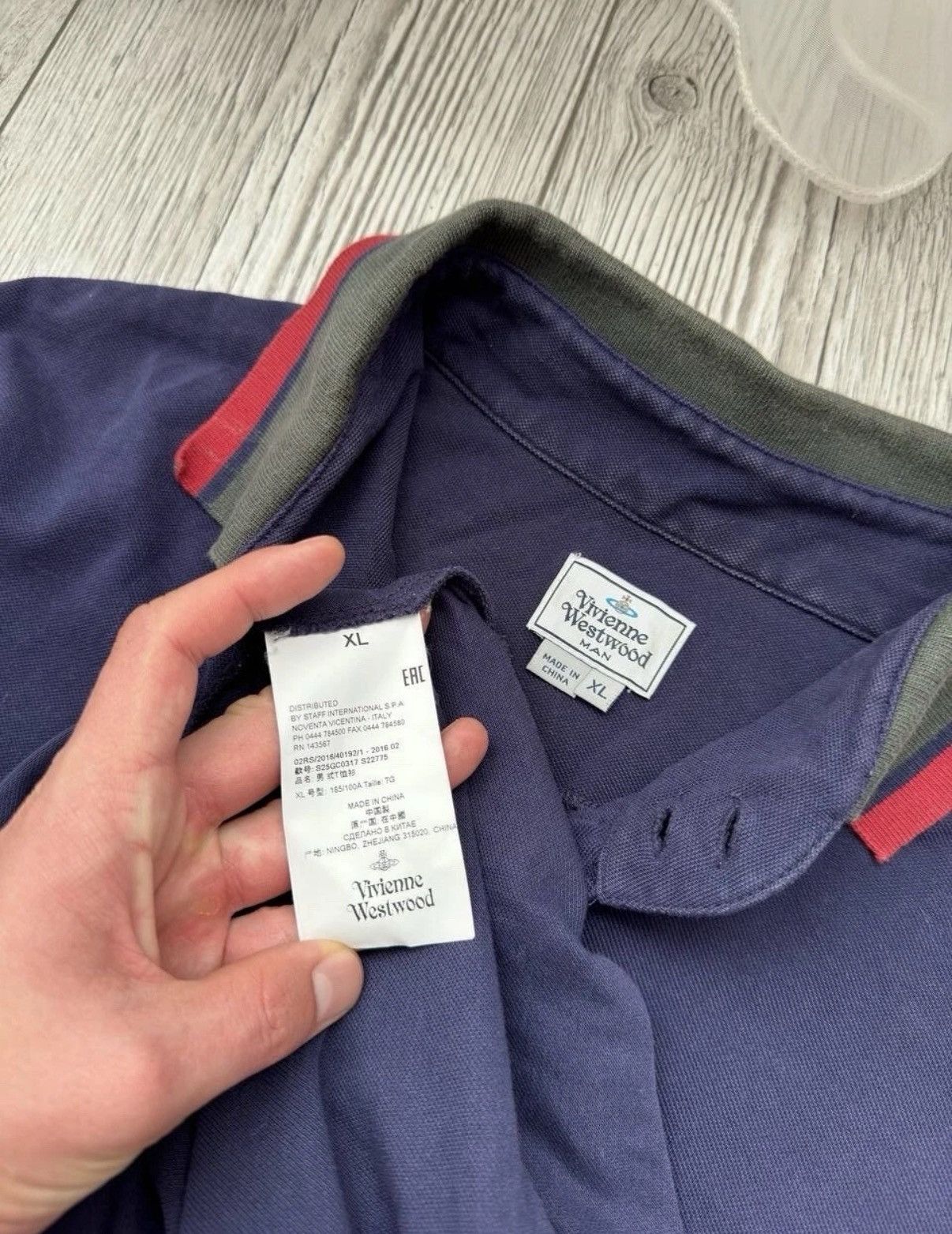 Vivienne Westwood Vivienne Westwood Vintage Classic Dark Blue Polo T-shirt Size US XL / EU 56 / 4 - 7 Thumbnail