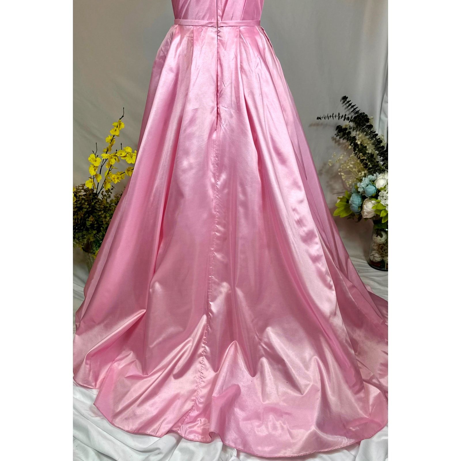 Other Mac Duggal One Shoulder Large Bow Pleated Gown Ice Pink 2 Size XS / US 0-2 / IT 36-38 - 18 Thumbnail