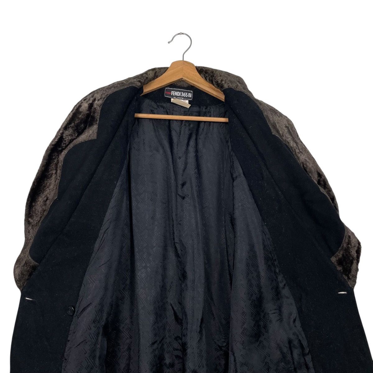 Fendi Vintage 70s Fendi 365 Wool Cashmere Fur Trimmed Colar Coat Size M / US 6-8 / IT 42-44 - 12 Thumbnail