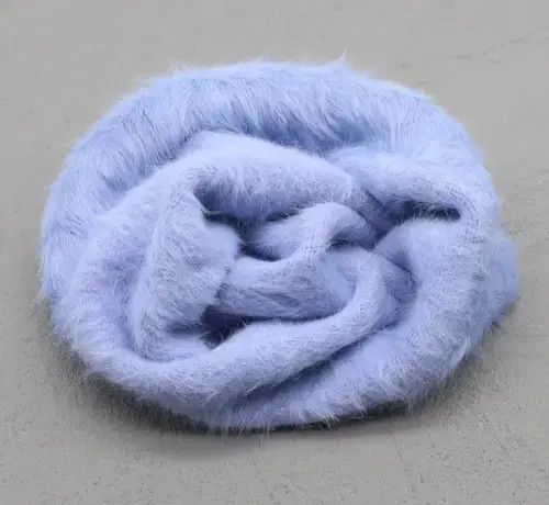 Other Rabbit Light Blue Fur Beanie Hat Size ONE SIZE - 2 Thumbnail