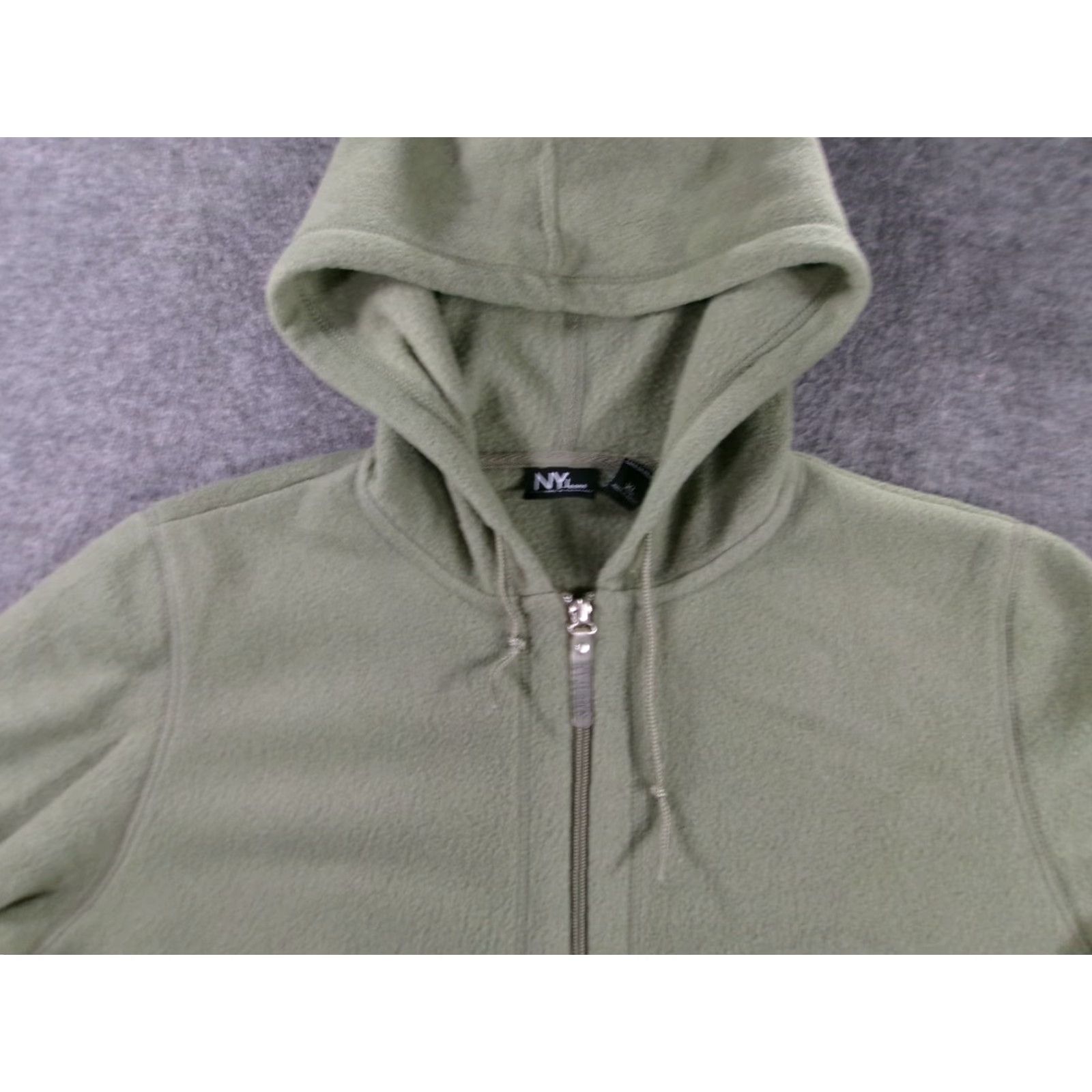 Vintage VINTAGE NY Jeans Hoodie Womens XL Olive Fleece Full Zip Hooded Jacket Kangaroo Pockets Size XL / US 12-14 / IT 48-50 - 2 Thumbnail
