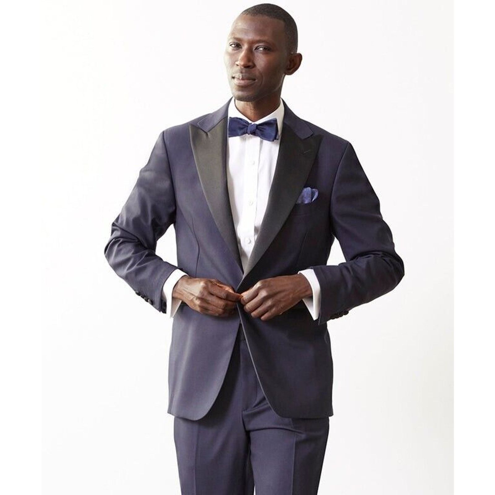 Todd Snyder Todd Snyder Italian Peak Lapel Wool Tuxedo Suit Blazer Size 46R - 4 Thumbnail