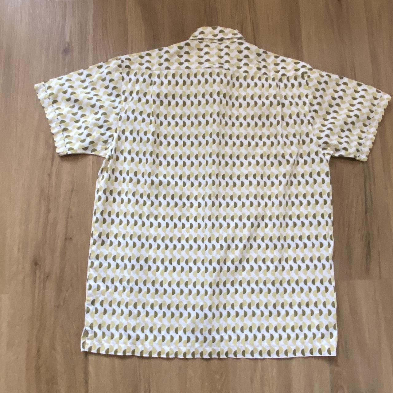 Other Tan and white vintage 80s patterned short sleeve shirt Size US L / EU 52-54 / 3 - 3 Thumbnail