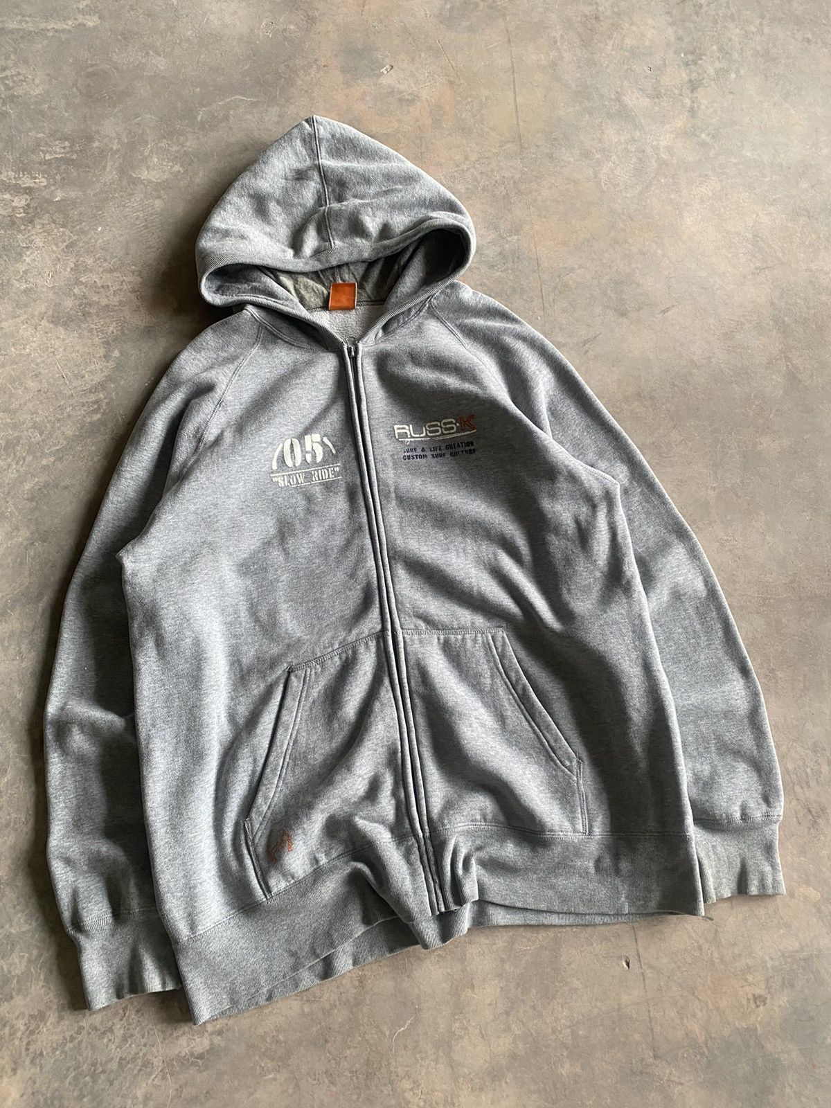 Japanese Brand × Vintage RUSS-K ZIPPER HOODIE SURF Y2K LGB PUNK Size US XL / EU 56 / 4 - 4 Thumbnail
