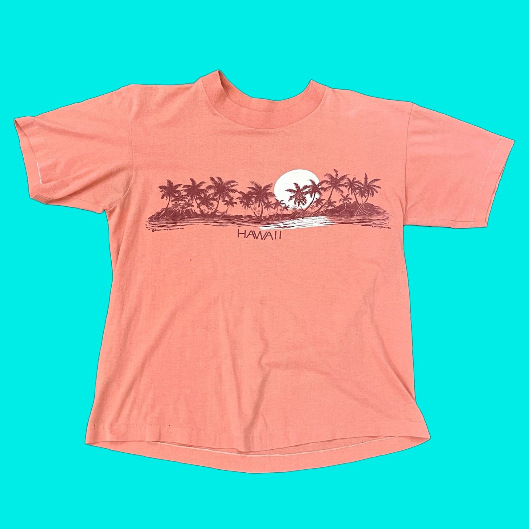 Vintage VINTAGE Hef-T Surf T-Shirt Pink Long Sleeve L USA Hawaii Beach 70s 80s Tourist Mens Size US L / EU 52-54 / 3 - 1 Thumbnail