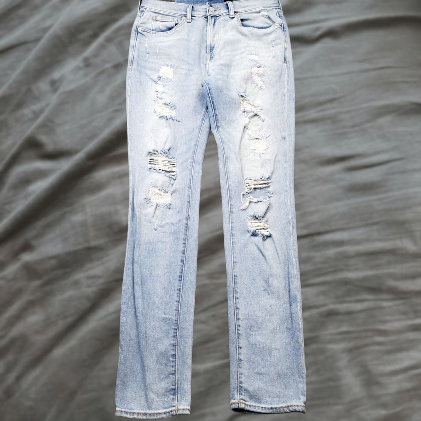 H&M H&M Skinny Coupe Jeans Womens 30/32 Blue Denim Distressed Stretch Streetwear Jeans Size 30" / US 8 / IT 44 - 1 Thumbnail