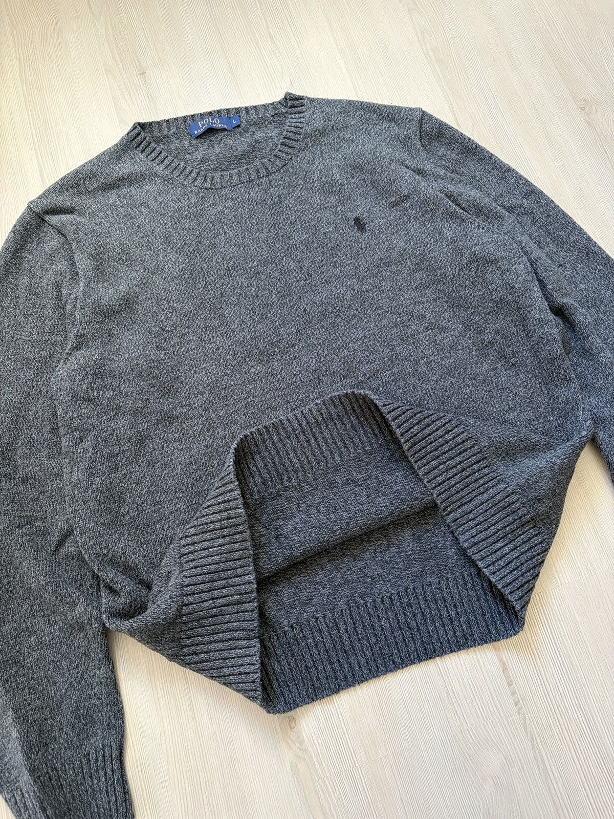Polo Ralph Lauren Polo Ralph Lauren Cotton Salt&Pepper Sweater Size US L / EU 52-54 / 3 - 9 Thumbnail