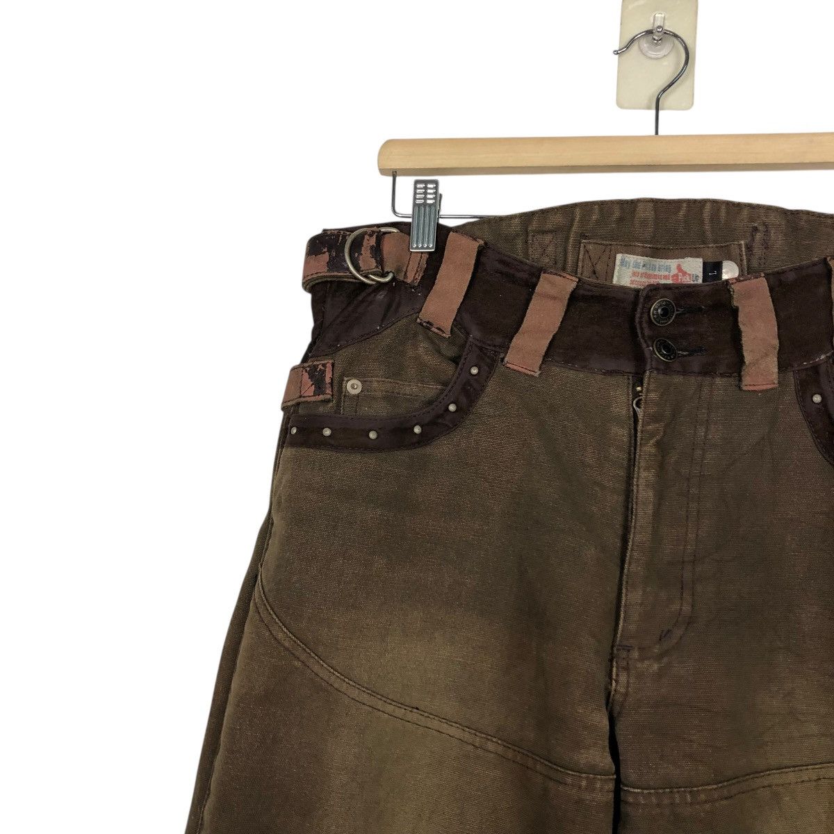 Japanese Brand 🔥CROPPED BIKER PUNK PANTS DISTRESSED IF SIX WAS NINE STYLE Size US 34 / EU 50 - 9 Thumbnail