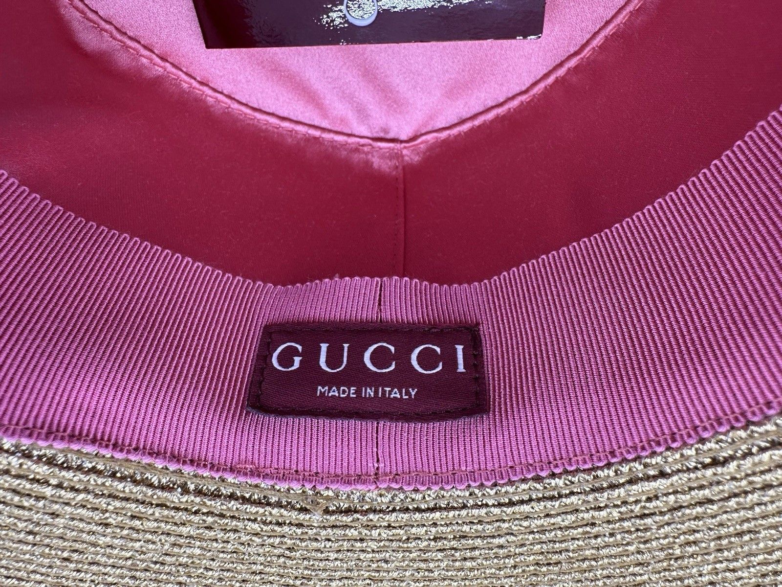 Gucci New Gucci Woman's Hat Size-L-58cm gold Size ONE SIZE - 9 Thumbnail