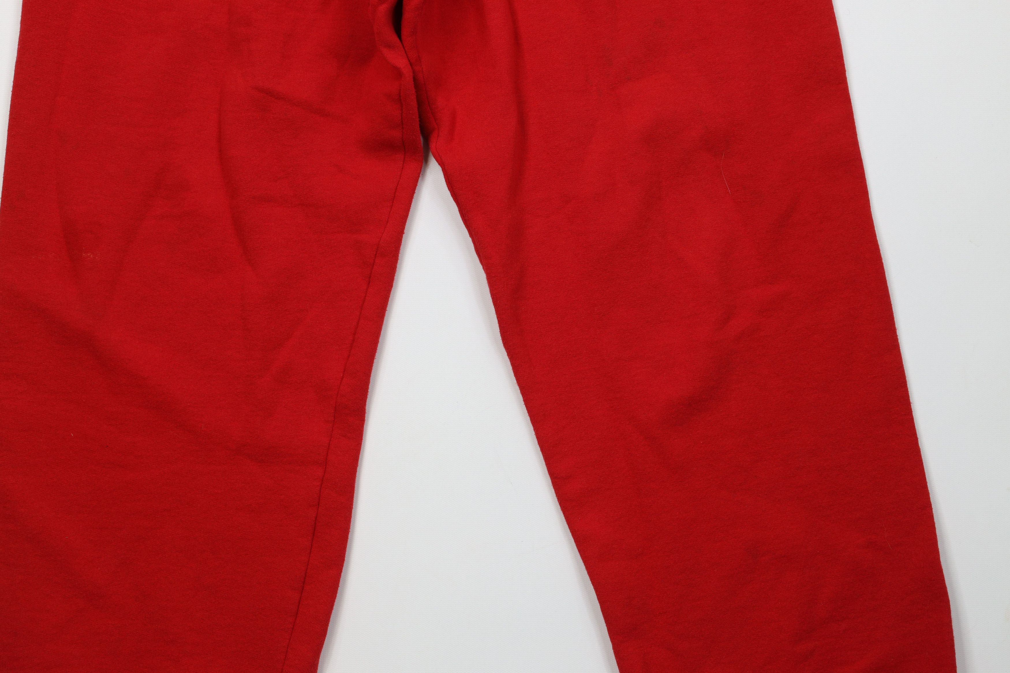 Vintage Vintage 90s Streetwear Heavy Sweatpants Joggers Pants Red Size US 34 / EU 50 - 4 Thumbnail