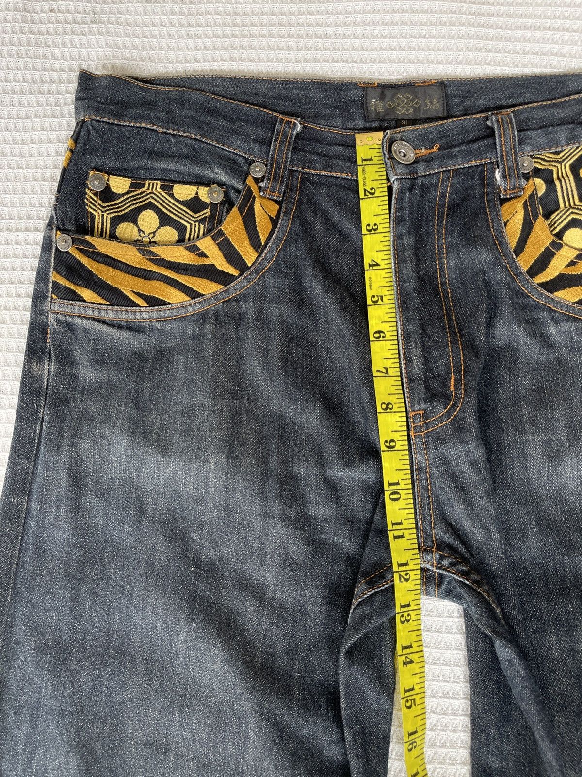 Karakuri Tamashii Vintage’90s🔥SUKAJAN🔥Embroidered Hybrid Tiger Jeans Size US 36 / EU 52 - 5 Thumbnail
