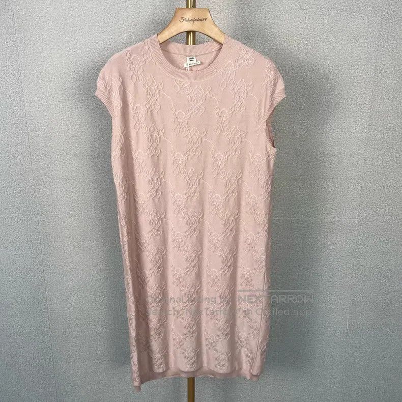 Hermes Hermes Light pink sleeveless knitted dress Size XS / US 0-2 / IT 36-38 - 1 Thumbnail