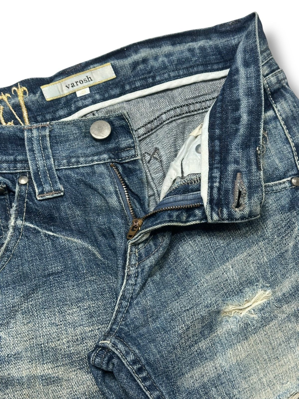 Vintage Vintage Varosh Bell-Bottom Flare Distressed Ripped Faded 💥 Size US 30 / EU 46 - 11 Thumbnail