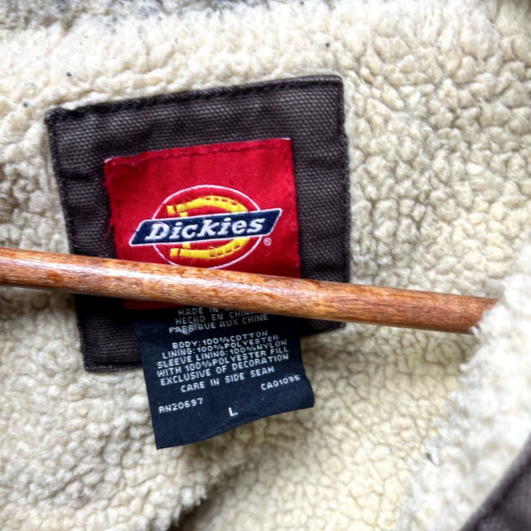 Dickies Vintage Dickies Sherpa Lined Hooded Jacket Large - Mid-Length - Brown Size US L / EU 52-54 / 3 - 5 Thumbnail