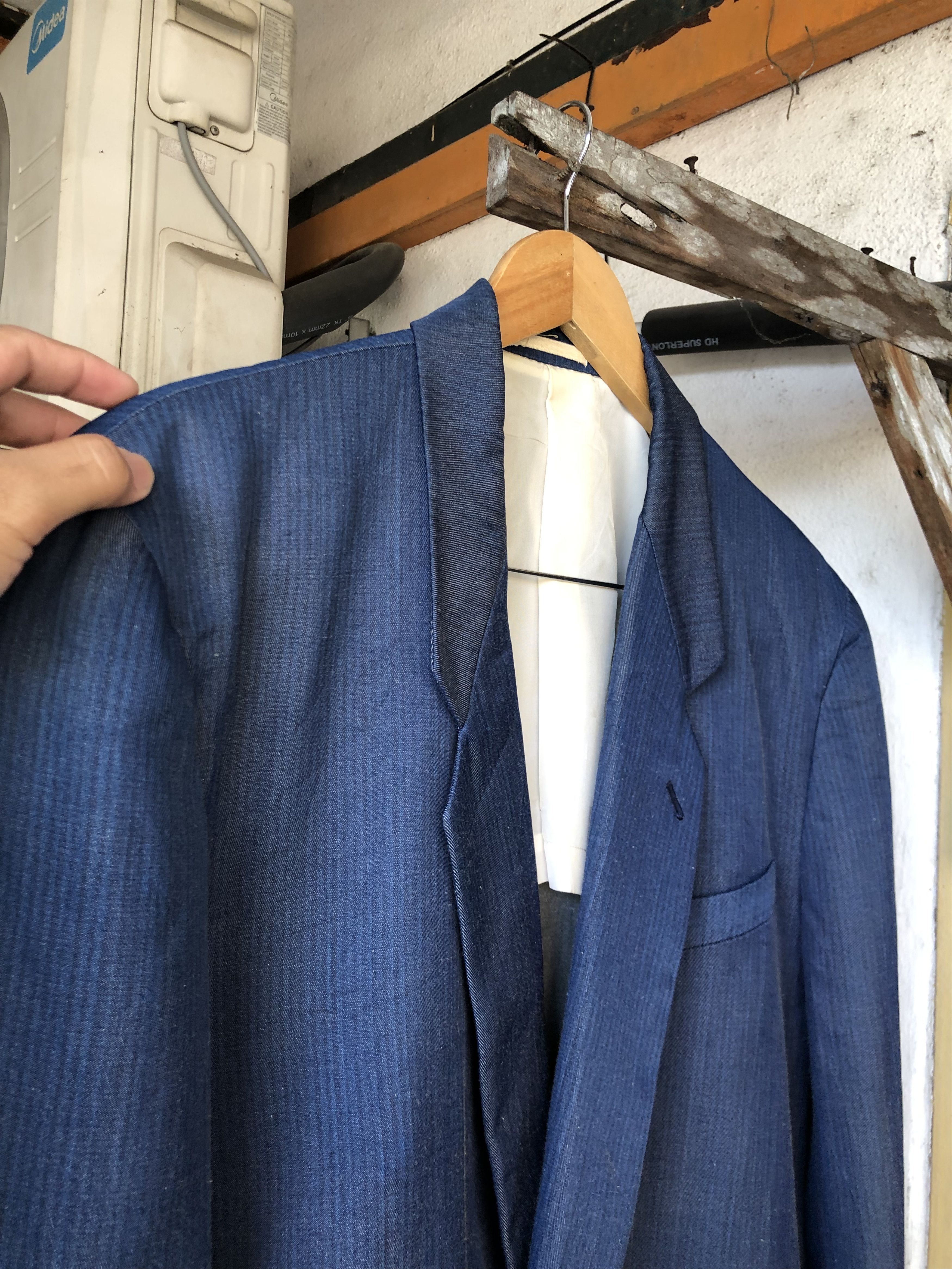 Comme des Garcons Amekaji❗️Comme des Garcons Homme Plus Faded Denim Blazer Size US M / EU 48-50 / 2 - 5 Thumbnail