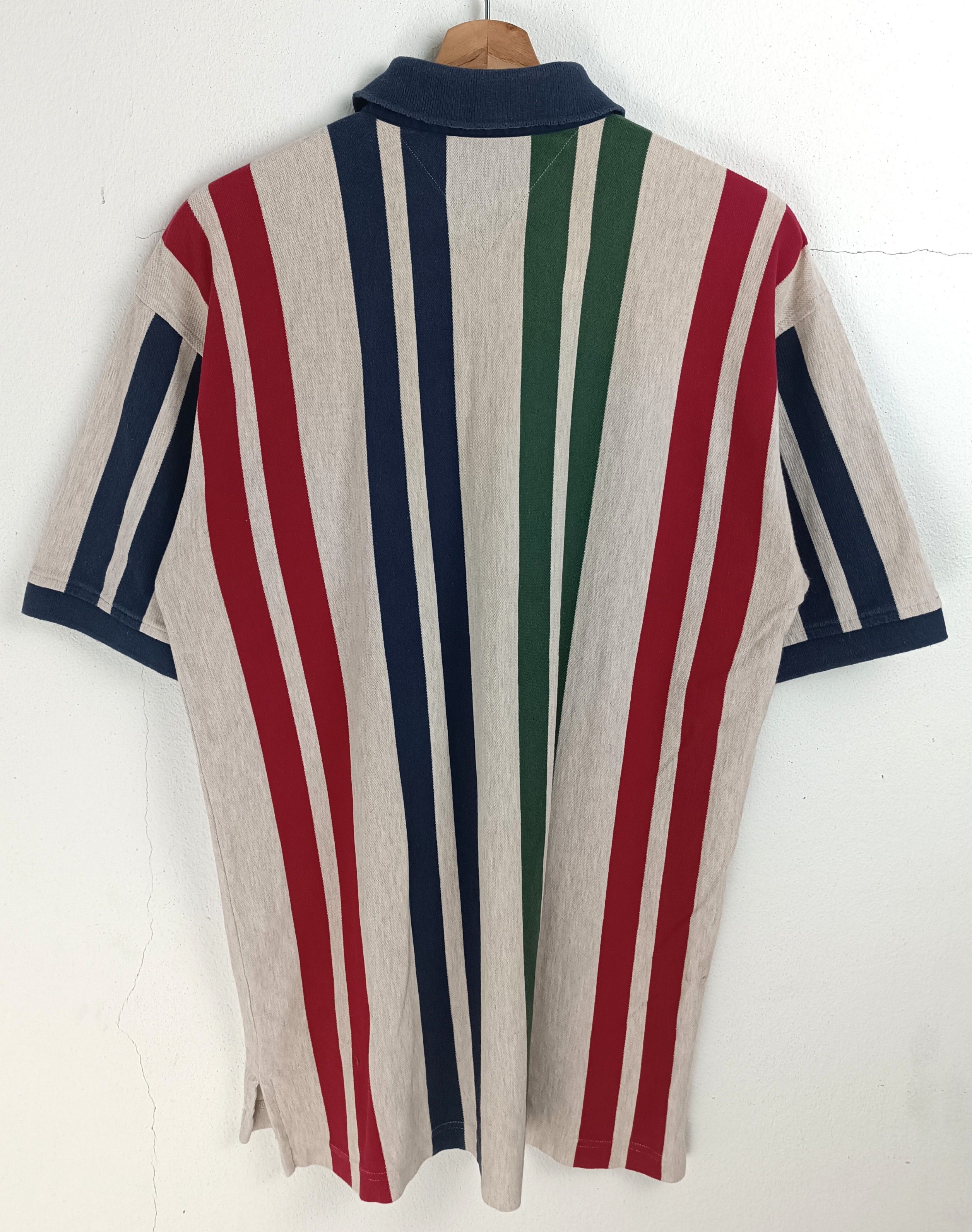 Tommy Hilfiger VINTAGE 90'S TOMMY HILFIGER STRIPE POLO VERY RARE PIECE Size US M / EU 48-50 / 2 - 4 Thumbnail