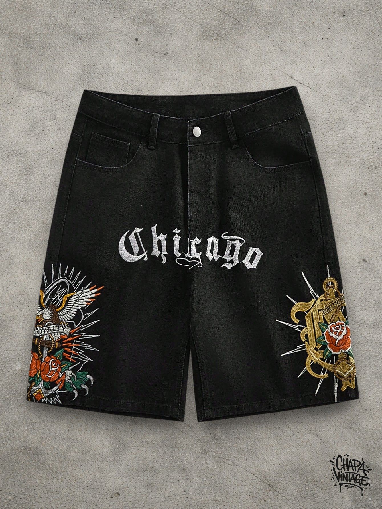 Japanese Brand Chicago embroidered shorts Size US 32 / EU 48 - 1 Thumbnail