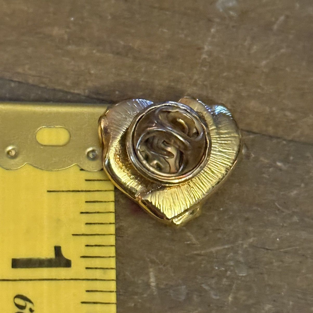 Other Gold tone pink rhinestone heart tac pin Size ONE SIZE - 2 Thumbnail