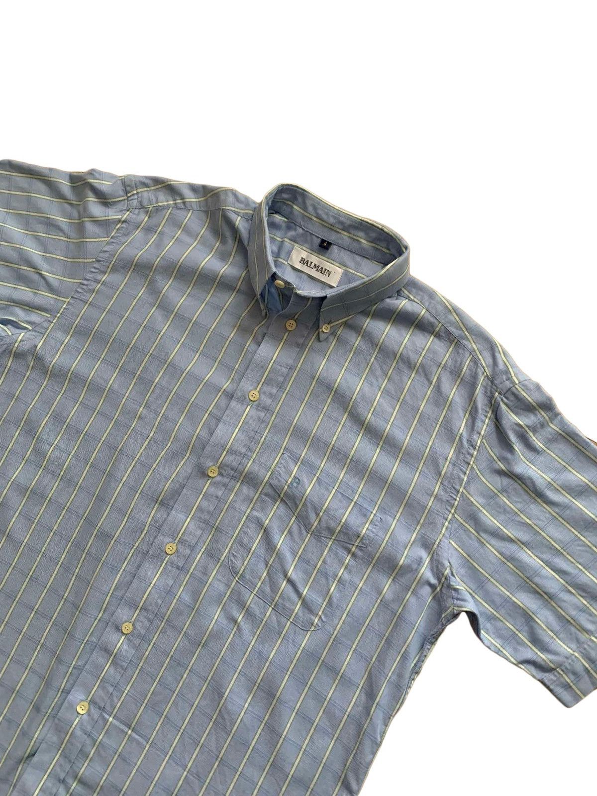 Balmain × Pierre Balmain × Vintage Pierre Balmain vintage Shirt button up Checkered Stripped Size US L / EU 52-54 / 3 - 2 Thumbnail
