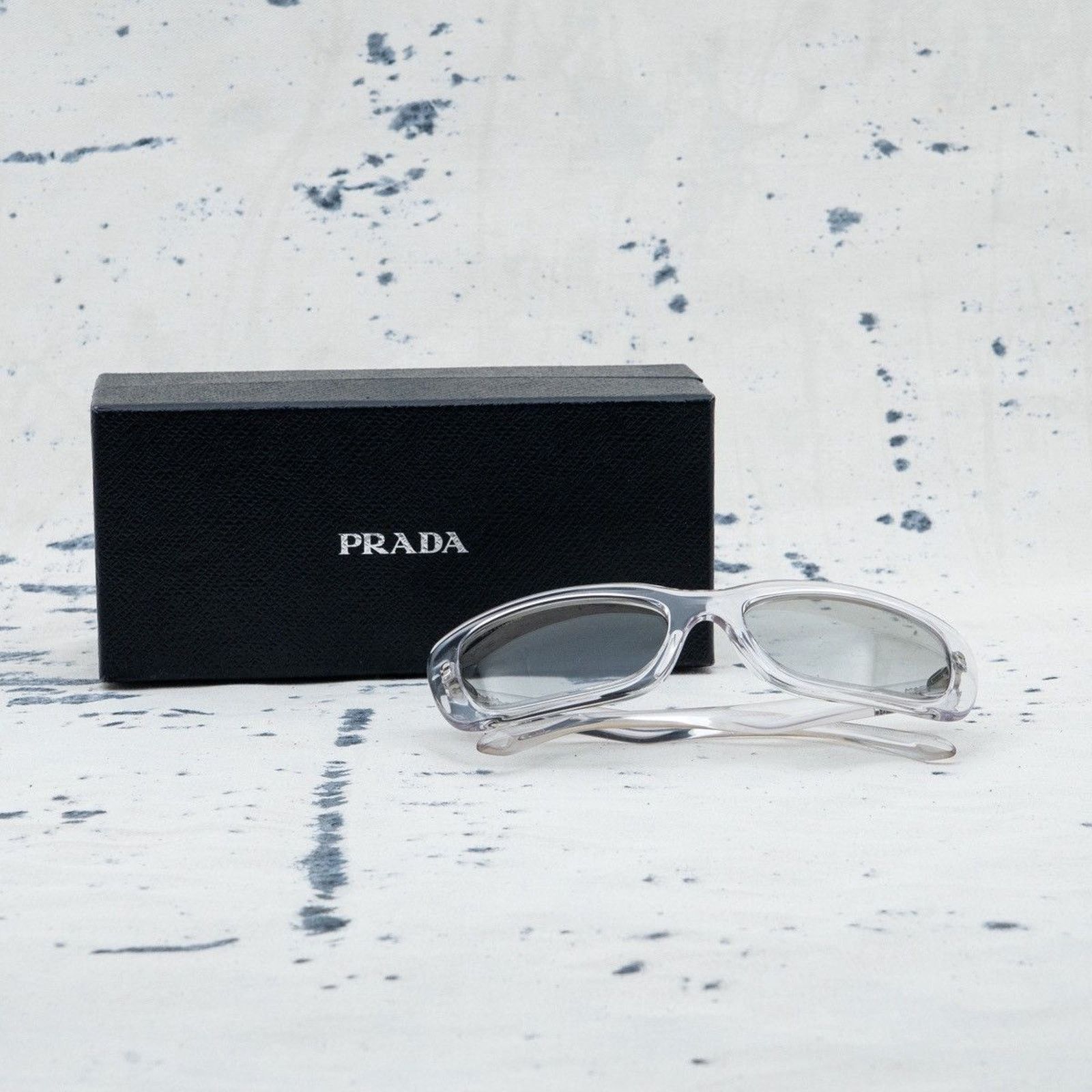 Prada Prada silver logo transparent aviator sunglasses Size ONE SIZE - 7 Thumbnail