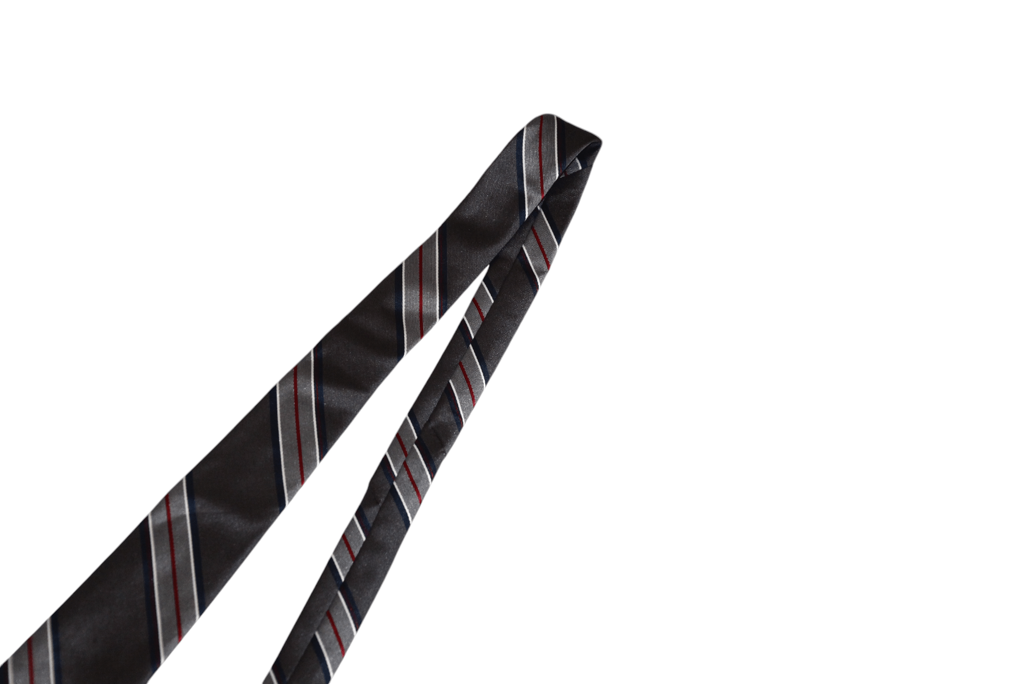 Christian Dior Monsieur Vtg Christian Dior Black Label USA made red-grey stripes tie Size ONE SIZE - 8 Thumbnail