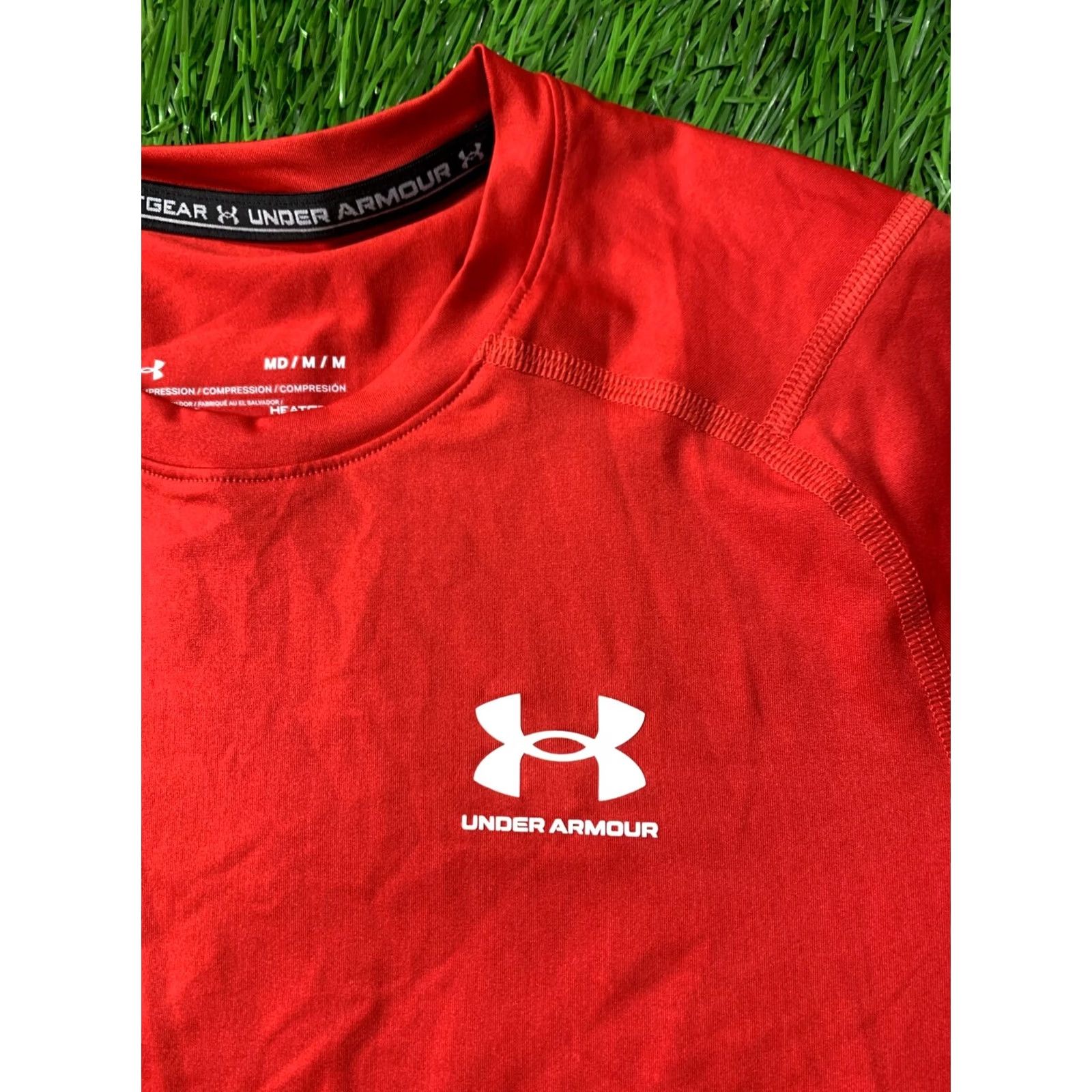 Under Armour UNDER ARMOUR HEATGEAR Shirt Men M Red 2022 Original Compression Jersey Short Sleeve Crew Neck Functional Base Layer- Men’s Size M Size US M / EU 48-50 / 2 - 3 Thumbnail