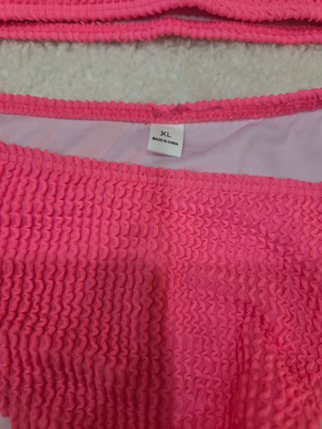 Other Retro Women's Unbranded Hot Pink One-Shoulder Bikini XL Size XL / US 12-14 / IT 48-50 - 6 Thumbnail