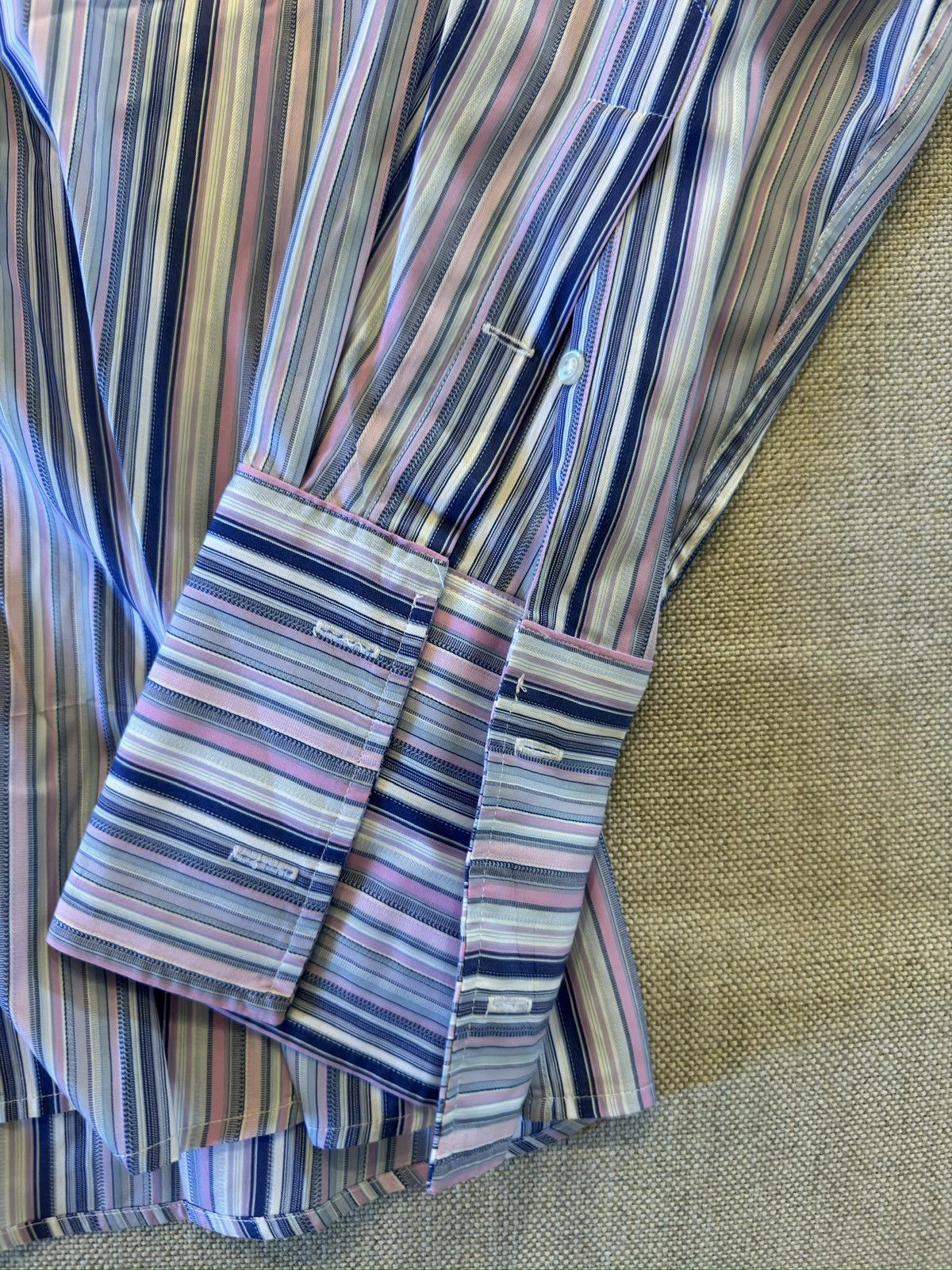 Duchamp London DUCHAMP LONDON Made in Italy French Cuff Sport Shirt Size US XL / EU 56 / 4 - 5 Thumbnail