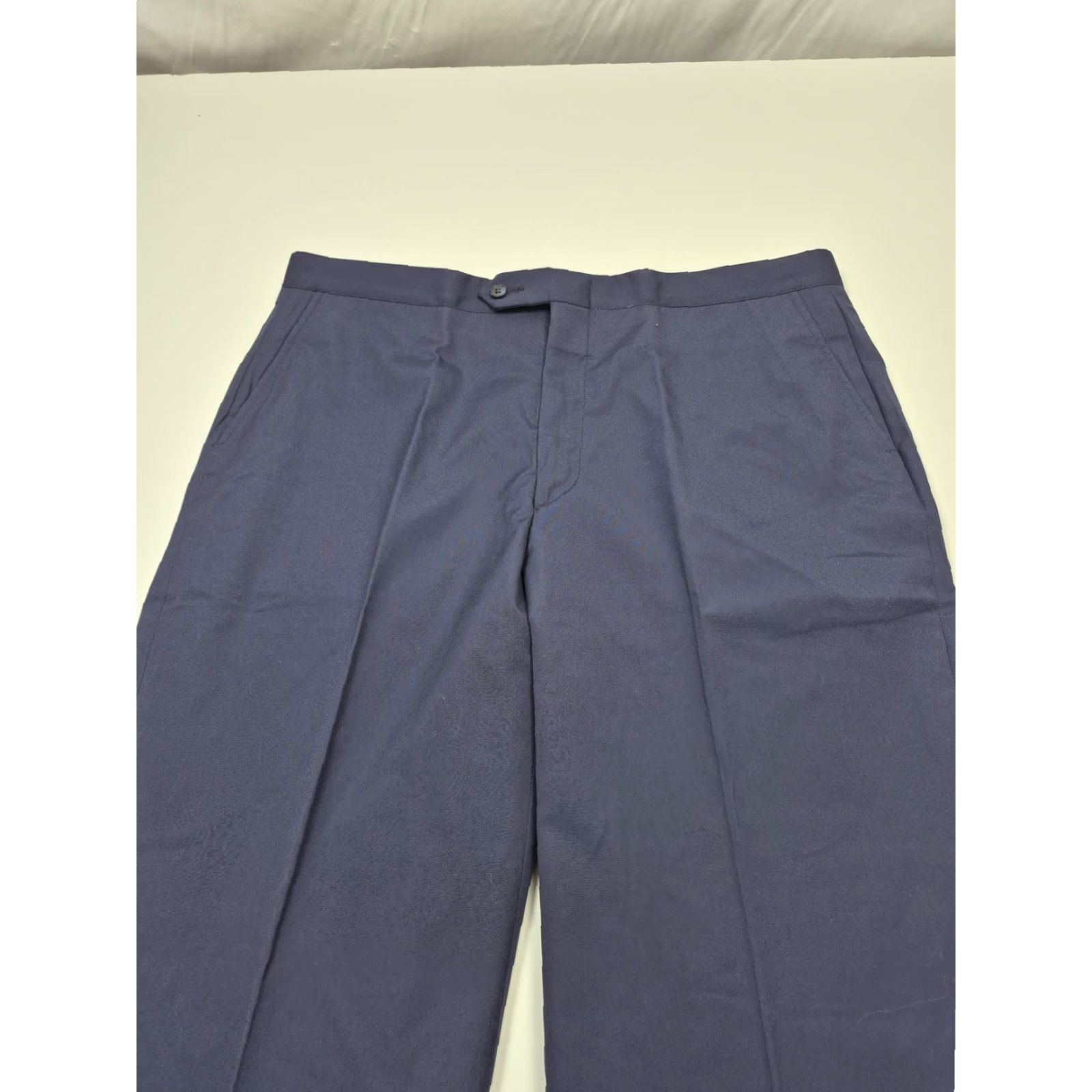 Vintage VTG Sansabelt Sport Dress Pants Mens 38x36 Blue Flat Front Straight Unhemmed NWT Size US 38 / EU 54 - 2 Thumbnail