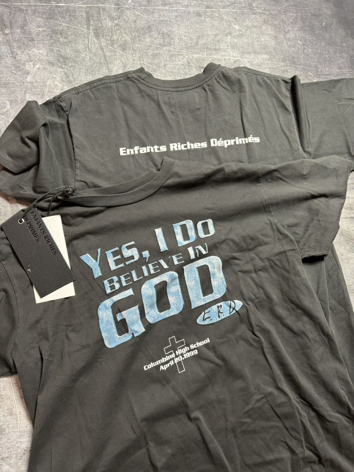Enfants Riches Deprimes Enfants Riches Deprimes “I BELIEVE IN GOD” Columbine T-Shirt Size US L / EU 52-54 / 3 - 1 Thumbnail