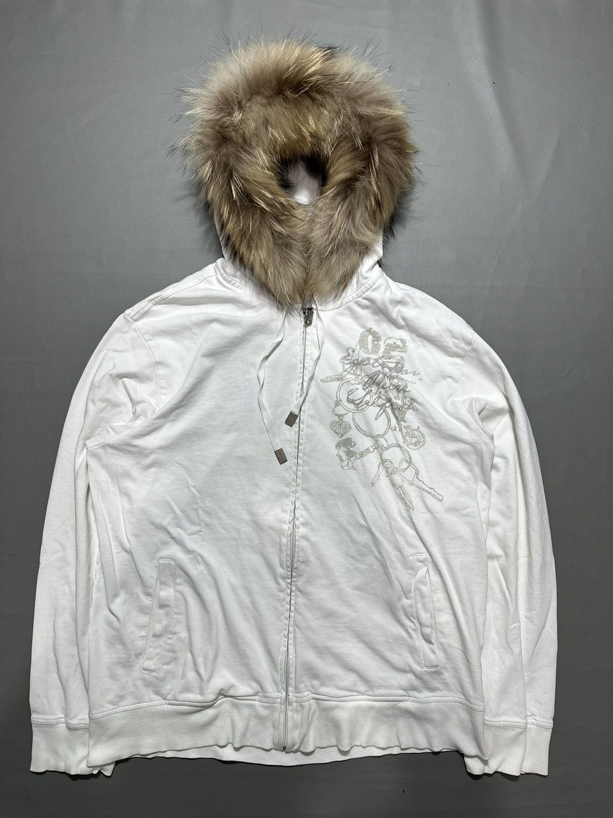 Beauty Beast VINTAGE CRAZY Y2K POEM JAPAN FUR ZIP HOODIE LGB STYLE Size US L / EU 52-54 / 3 - 1 Thumbnail