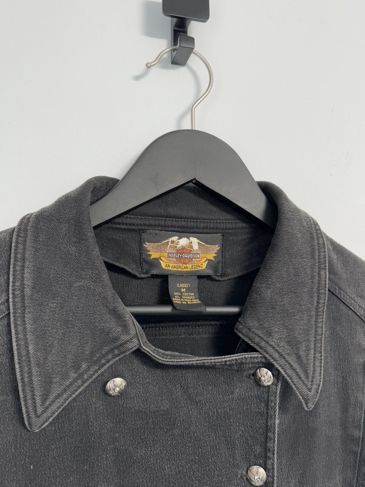 Harley Davidson HARLEY-DAVIDSON VTG FADED JEAN JACKET DOUBLE BREASTED Size M / US 6-8 / IT 42-44 - 5 Thumbnail