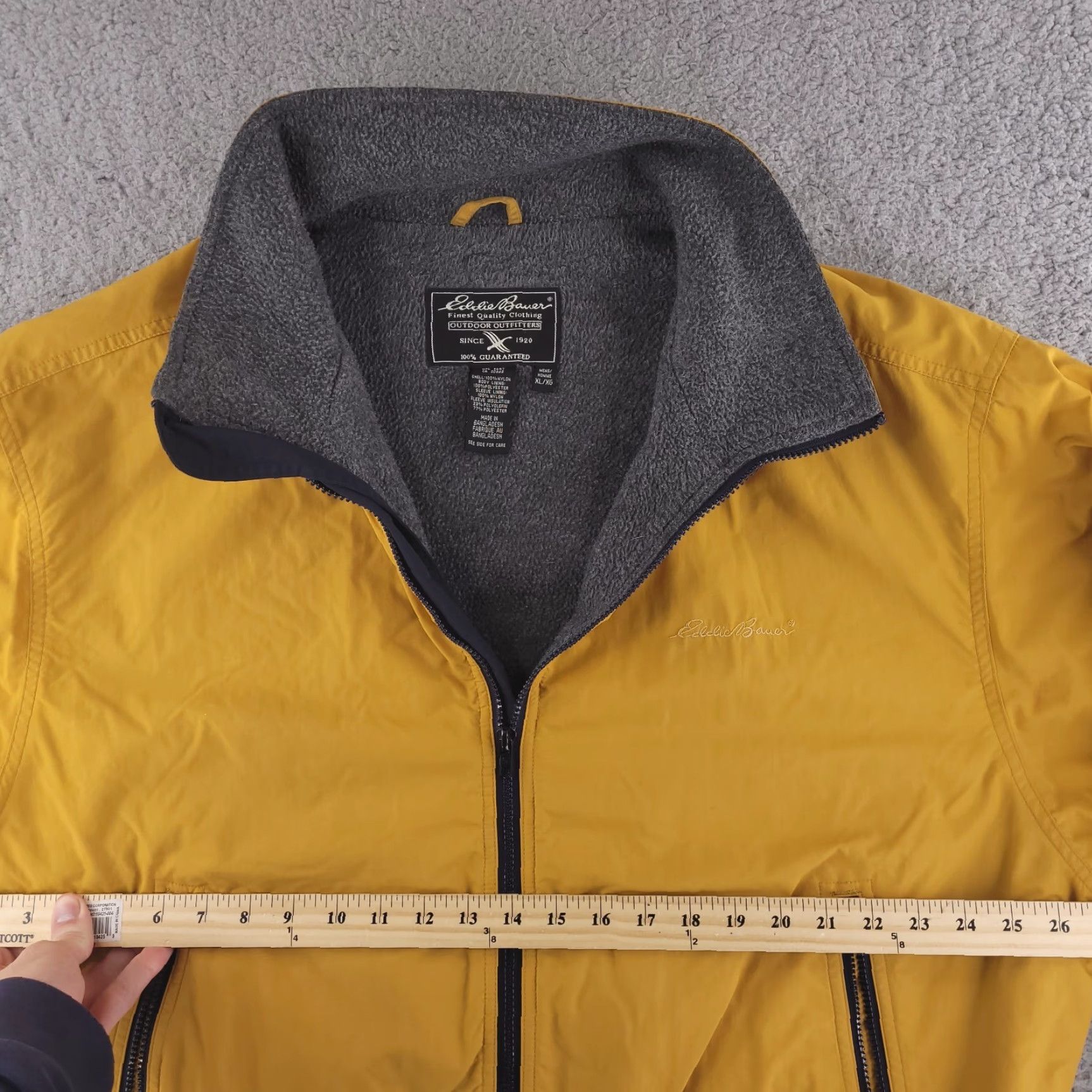 Eddie Bauer Eddie Bauer Jacket Mens XL Yellow Nylon Bomber Insulated Size US XL / EU 56 / 4 - 6 Thumbnail