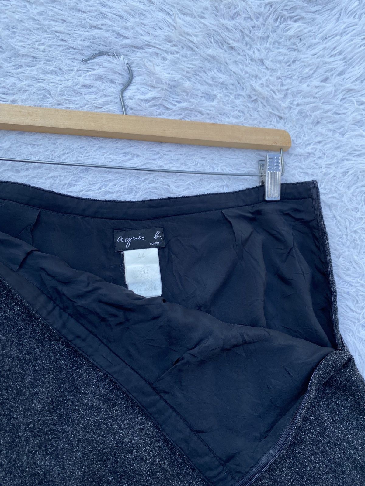 agnes b. Rare Vintage 90s agnes b. Black Skirt Size 31" - 6 Thumbnail