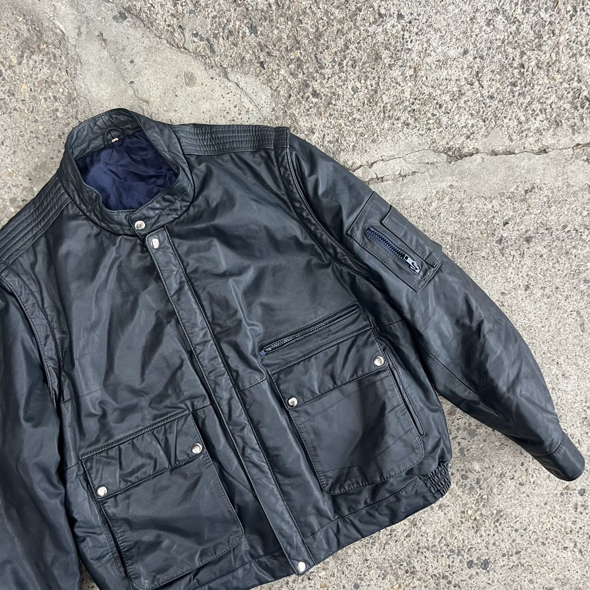 Leather × Vintage Vintage Genuine Real Leather Jacket High Quality Rock Punk Size US XL / EU 56 / 4 - 5 Thumbnail