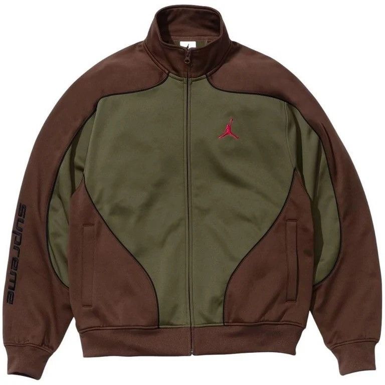 Jordan Brand × Supreme Supreme x Jordan Tricot Track Jacket Olive Small Size US S / EU 44-46 / 1 - 8 Thumbnail