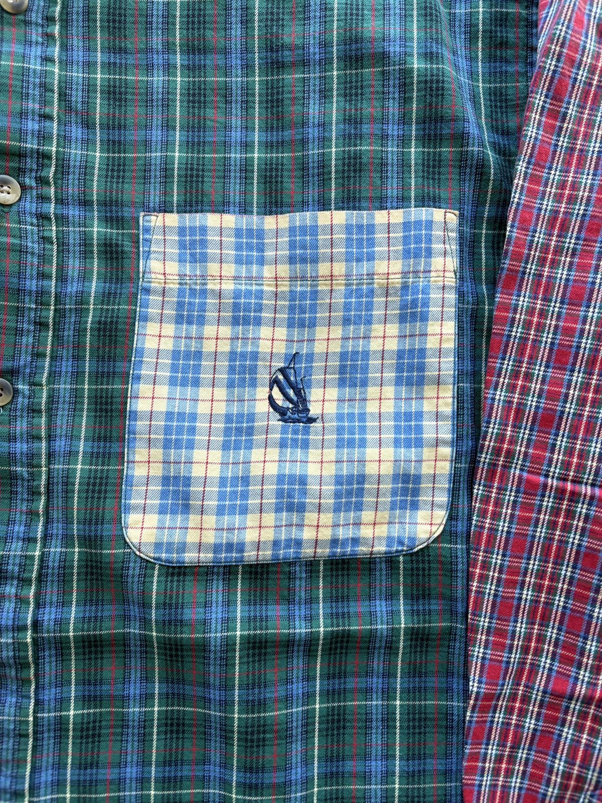 Nautica Vintage 90s Nautica Patchwork Button Up Shirt Size US XL / EU 56 / 4 - 2 Thumbnail