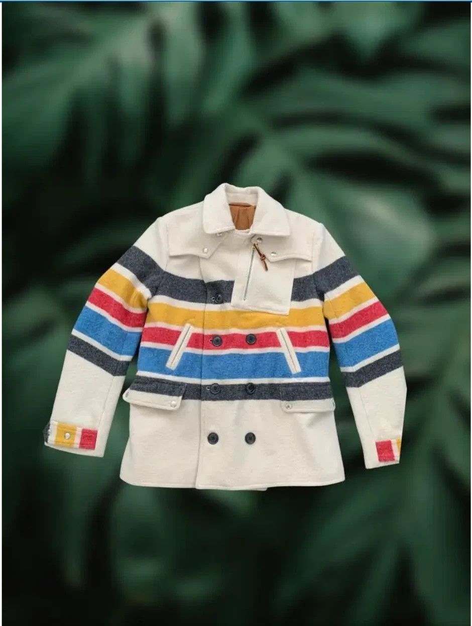 Monitaly Monitaly Multicolor Trench Coat Sz 42/L Size US L / EU 52-54 / 3 - 1 Thumbnail