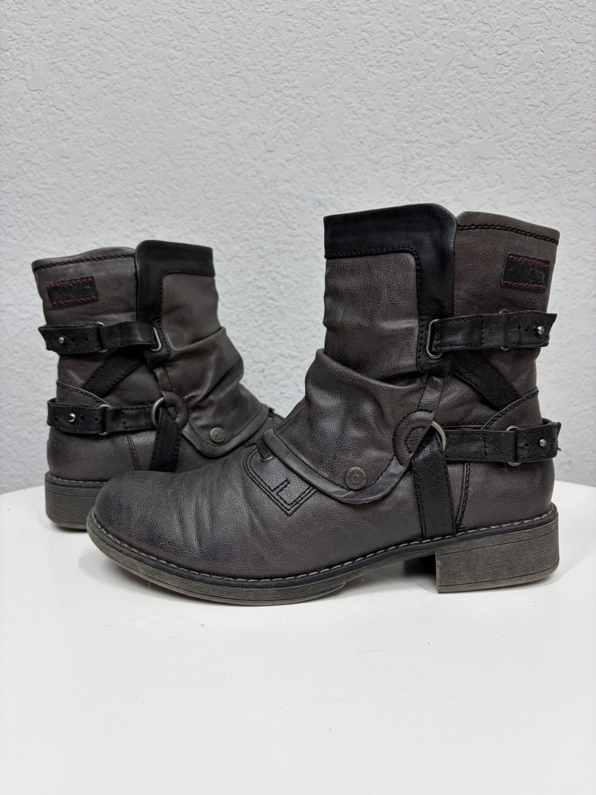 If Six Was Nine Vintage Distressed CPP Vibe Engineer Leather Biker Boots Y2K Size US 8 / EU 41 - 7 Thumbnail