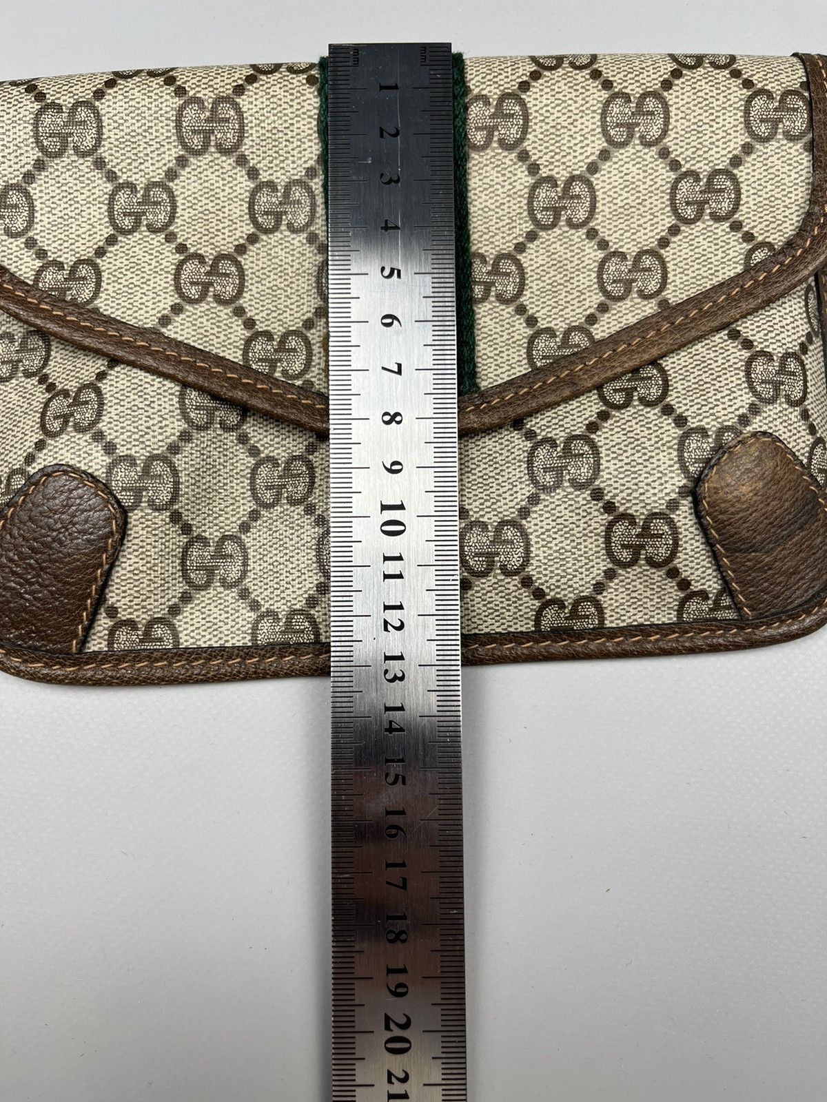 Gucci Vintage GUCCI Monogram Leather Clutch Wallet Bag Size ONE SIZE - 17 Thumbnail