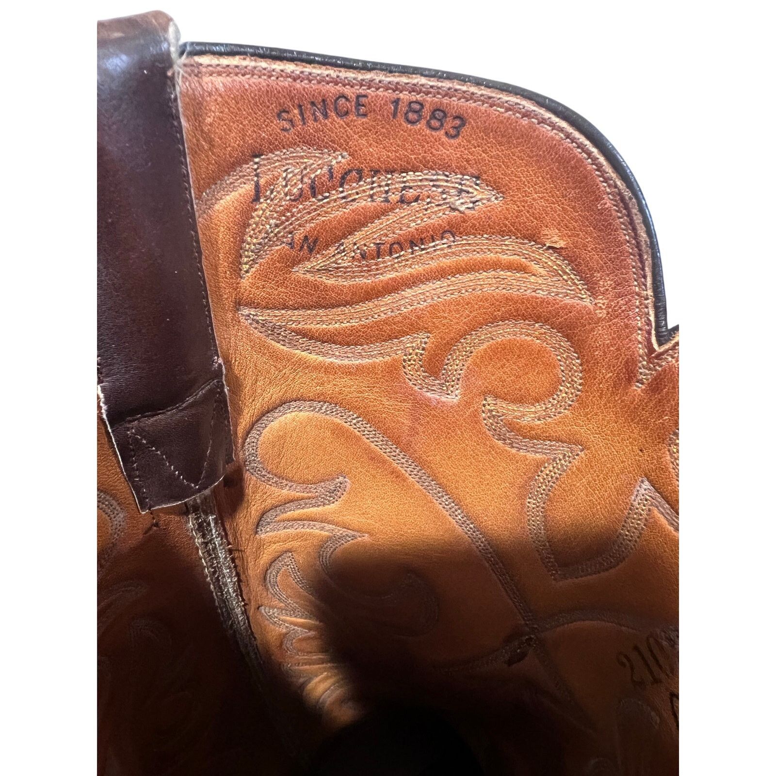 Lucchese Vintage Lucchese Mens 12 Espresso Smooth Boots Round Toe USA Size US 12 / IT 42 - 10 Thumbnail