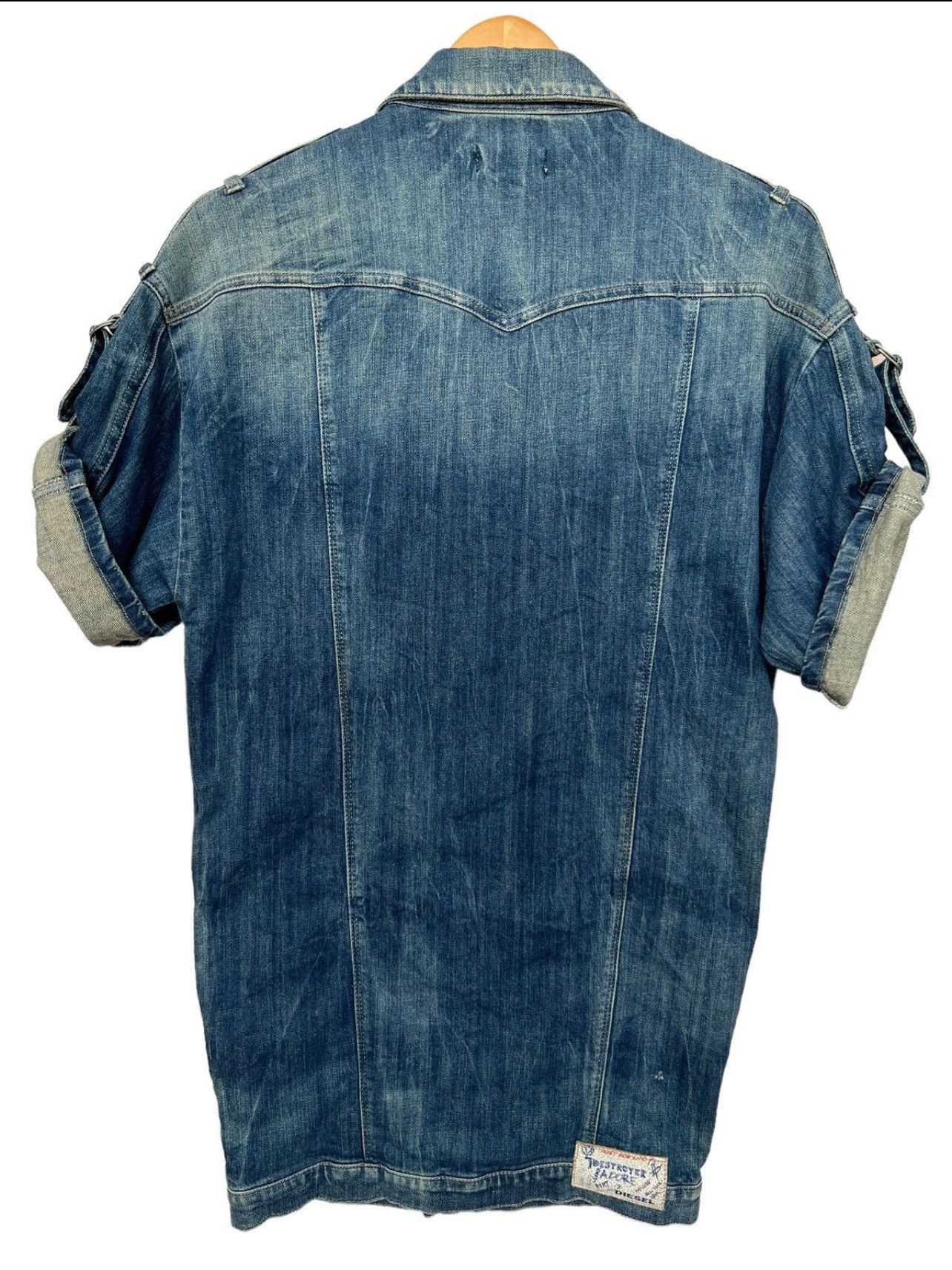 Diesel × Japanese Brand Diesel Denim Jeans Jacket Leather Patches Denim Jacket Size S / US 4 / IT 40 - 2 Thumbnail