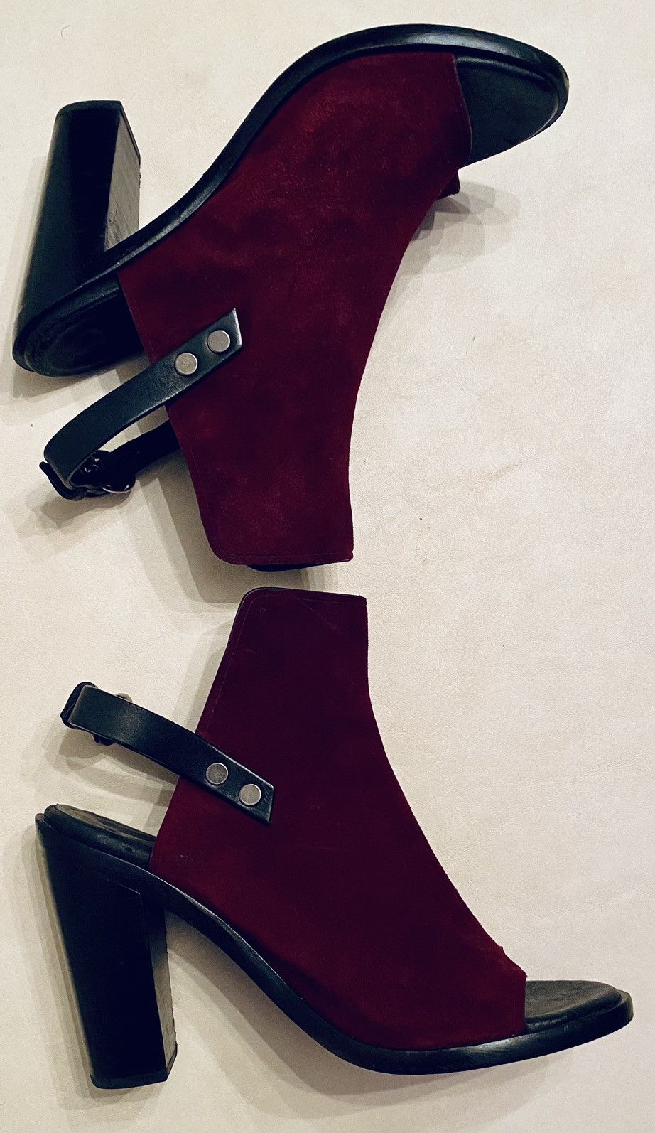 Rag & Bone Rag & Bone 🇮🇹 Suede Peep Toe Ankle Strap Heel Wyatt Sandals 7 Size US 7 / IT 37 - 11 Thumbnail