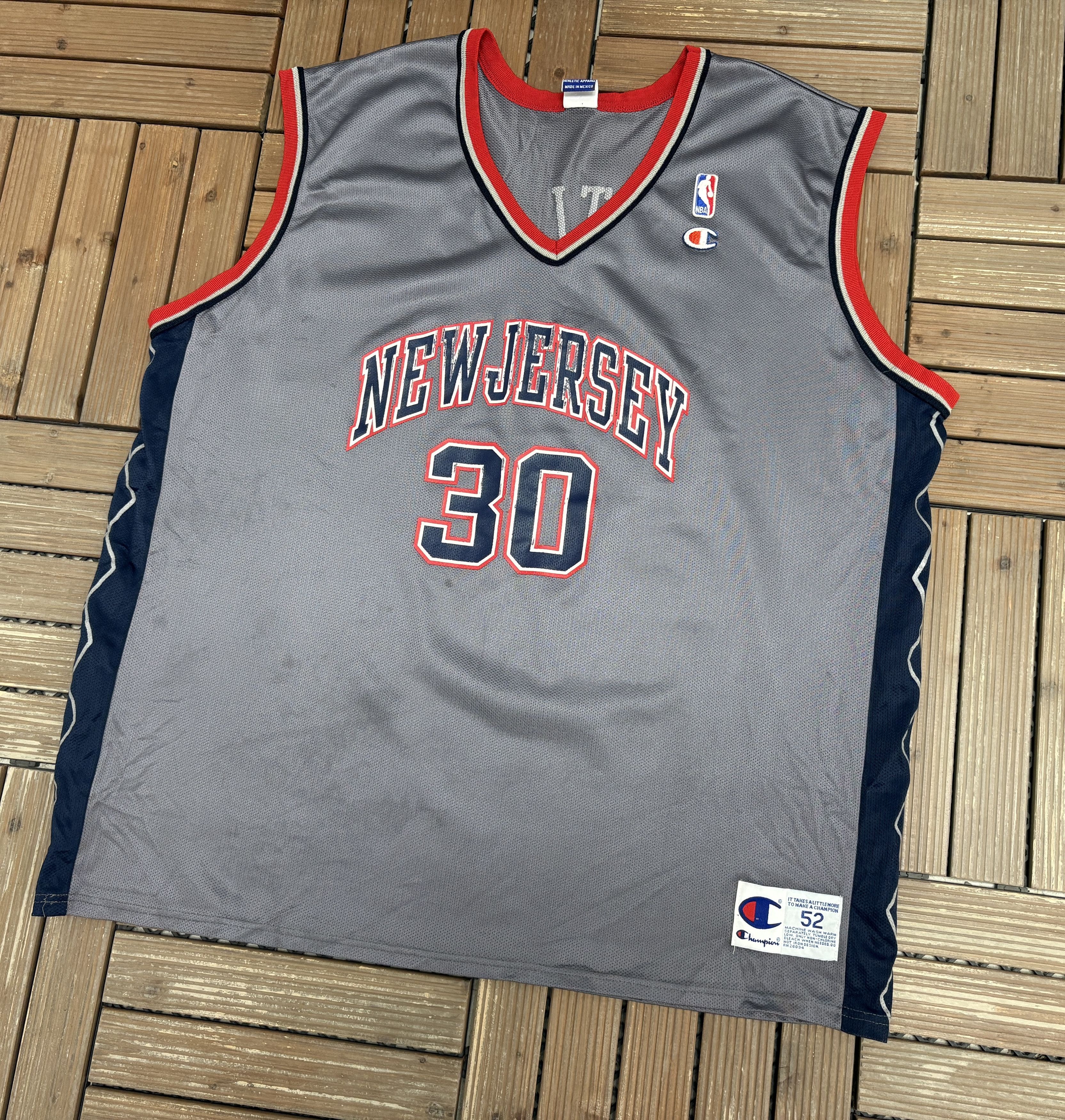 Champion New Jersey Nets Kerry Kittles Vintage NBA Basketball Jersey Size US XXL / EU 58 / 5 - 2 Thumbnail